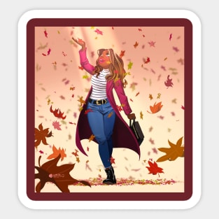 Falling leaves Sticker